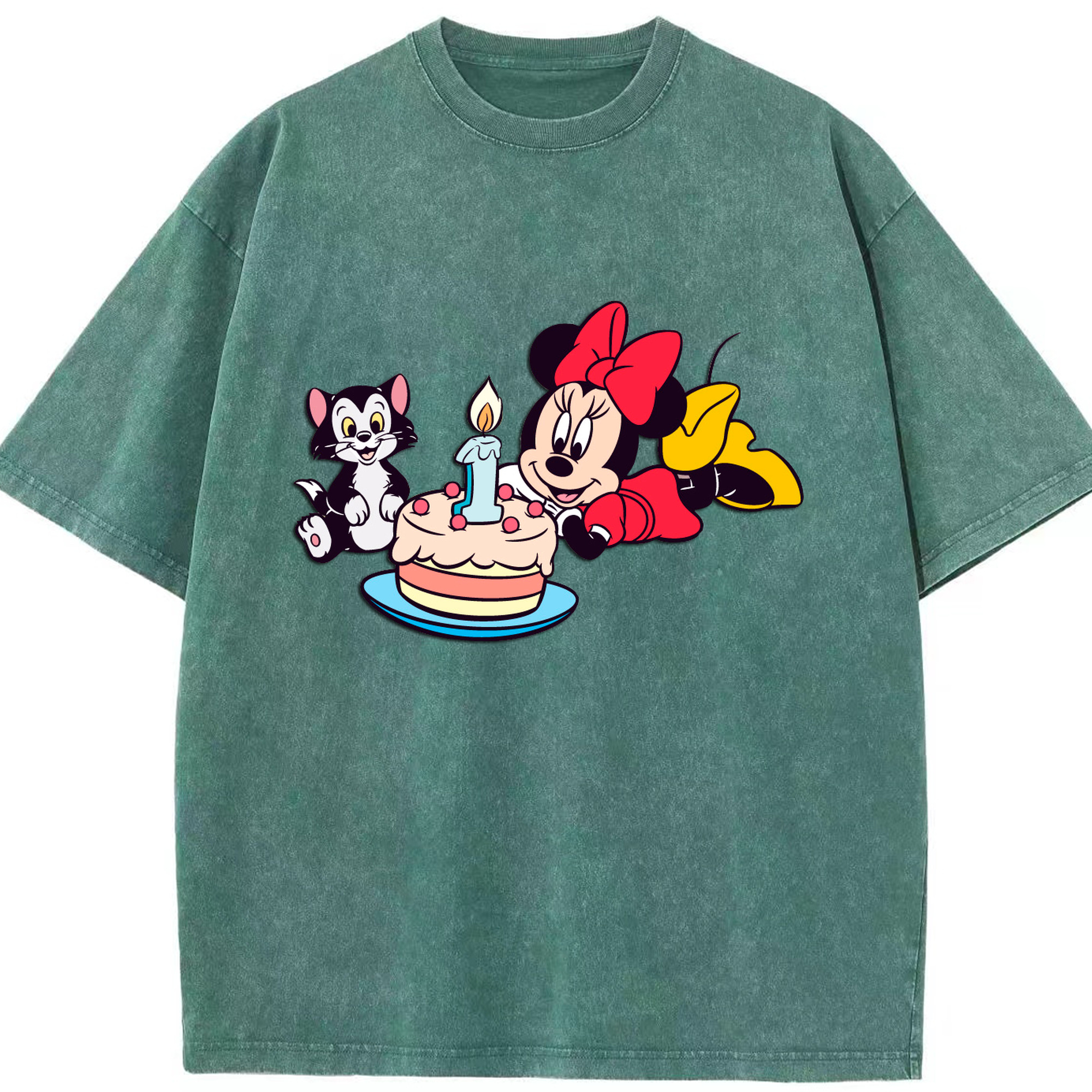 （画像用） ミッキーマウス Mickey Mouse 綿100% ヴィンテージ風 半袖Tシャツ（フロントプリント）